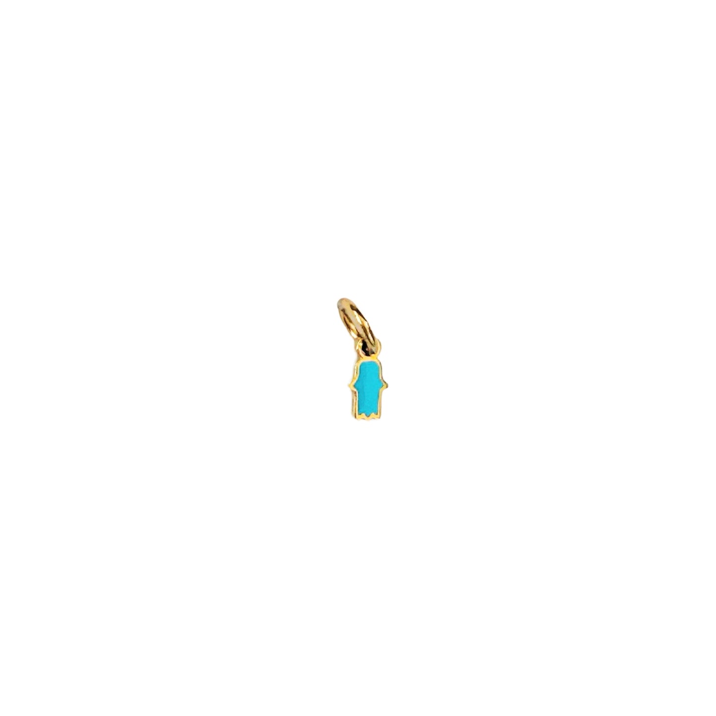 Charm doré Fatima turquoise rouge