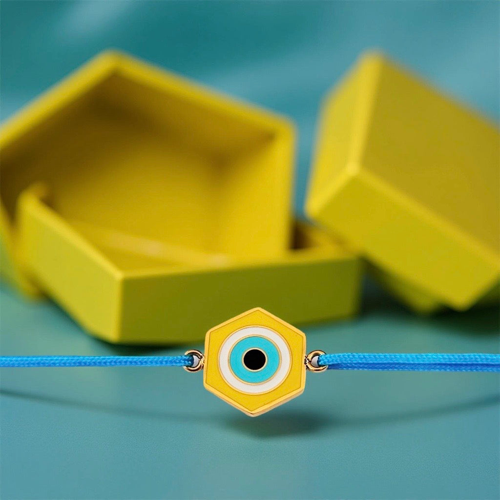 Bracelet "Aura" doré jaune turquoise