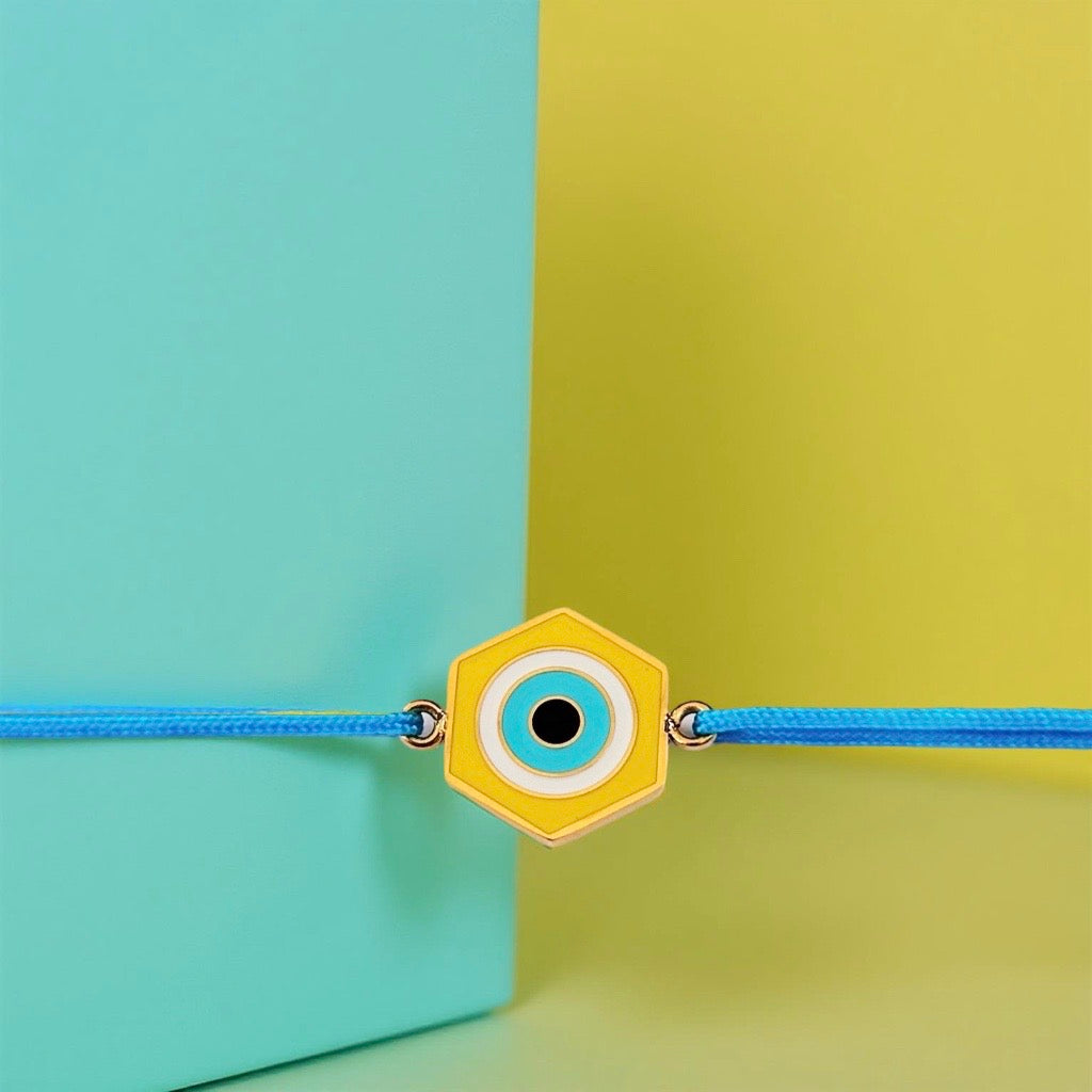 Bracelet "Aura" doré jaune turquoise