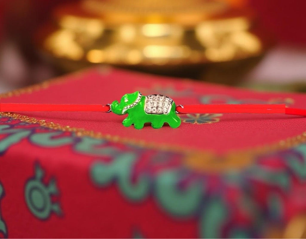 Bracelet "Eléphant" vert