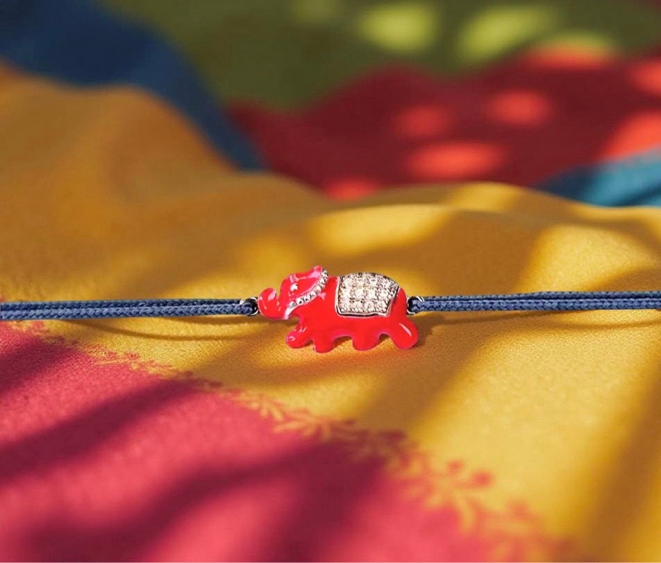 Bracelet "Eléphant" rouge
