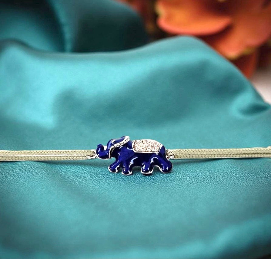Bracelet "Eléphant" bleu
