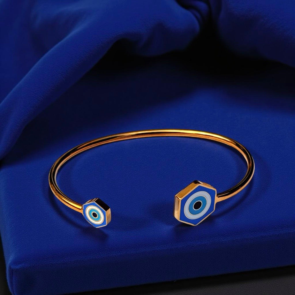 Bracelet "Aura" doré bleu