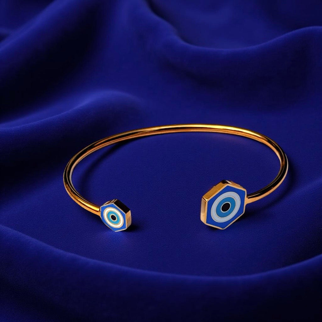 Bracelet "Aura" doré bleu