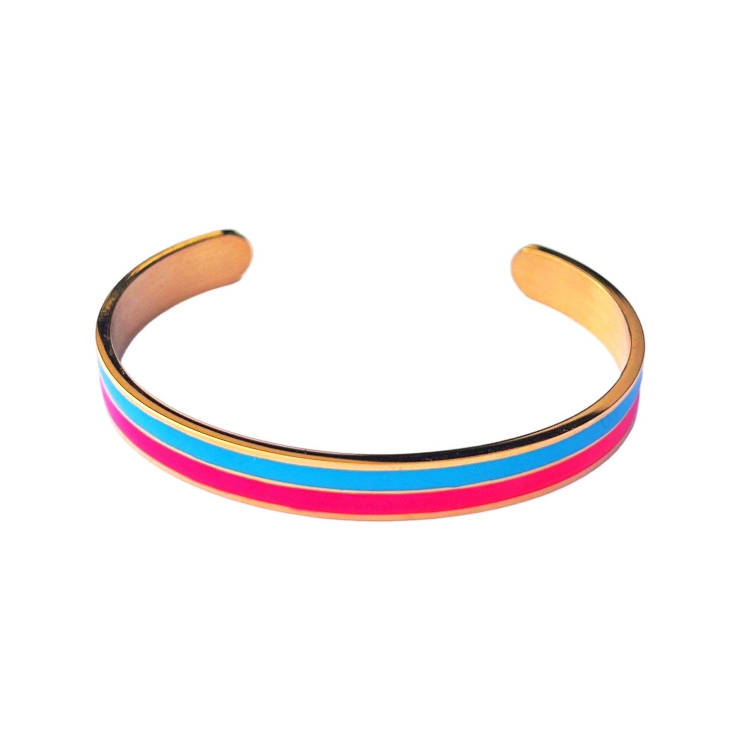 Bracelet "Bicolore" doré rose turquoise