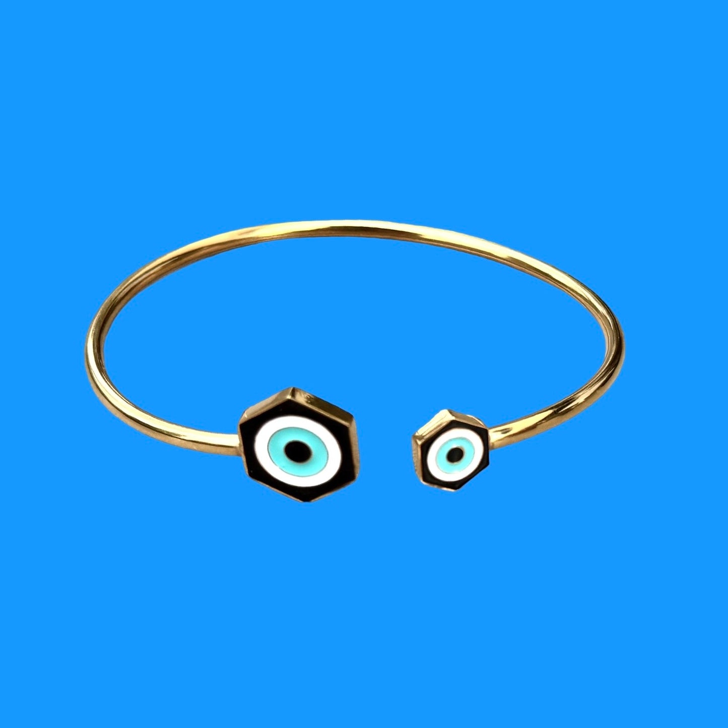 Bracelet "Aura" doré émaillé noir