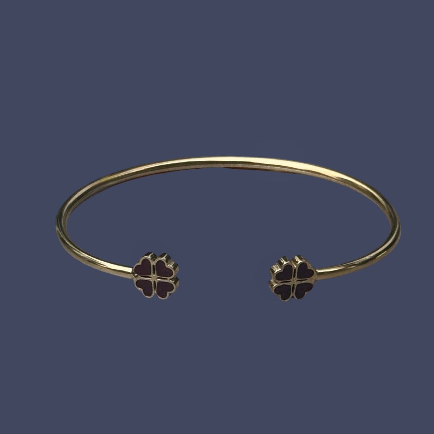 Bracelet "Lucky" émaillé bordeaux