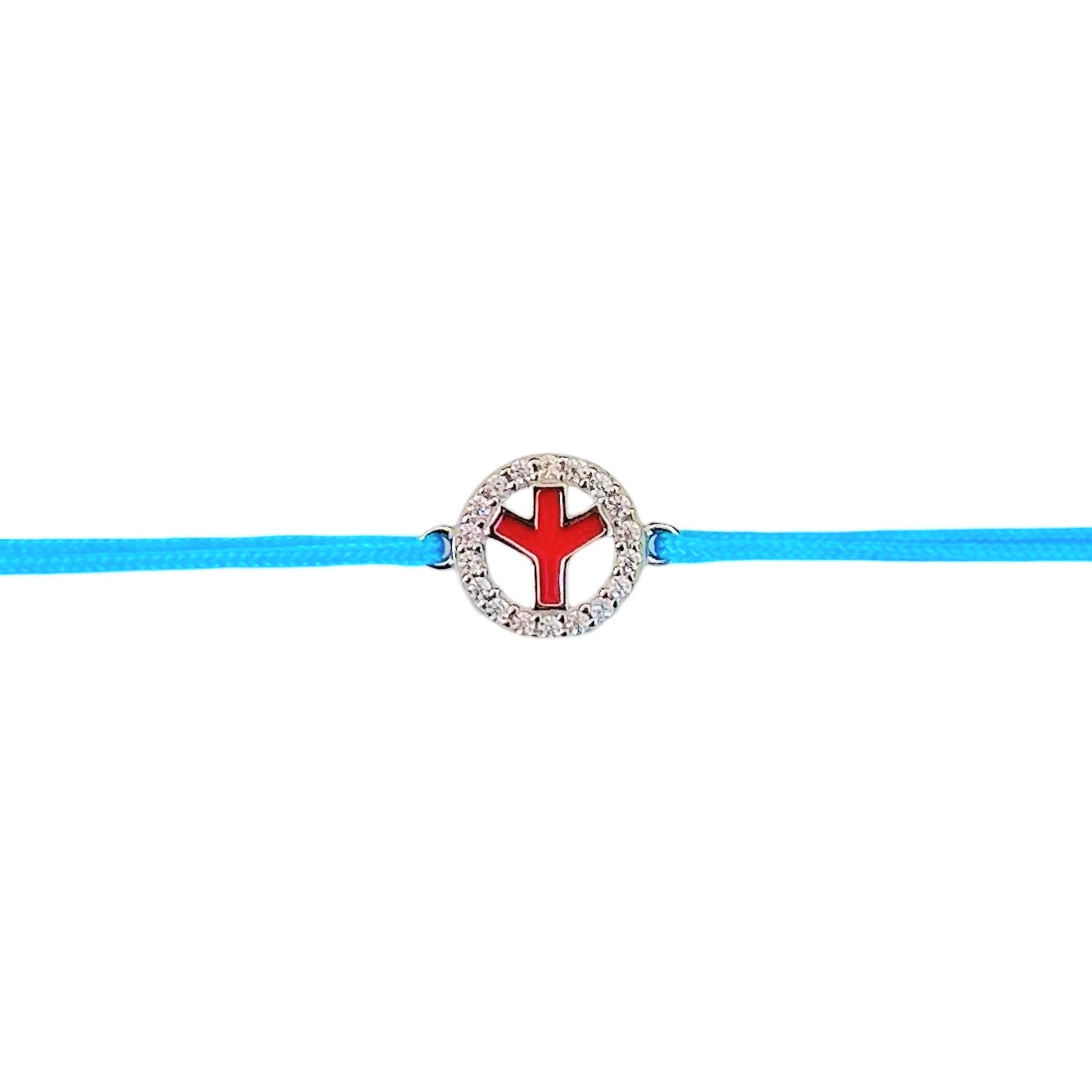 Bracelet : Peace & love rouge turquoise