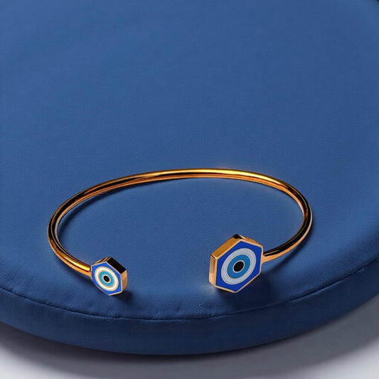 Bracelet "Aura" doré bleu