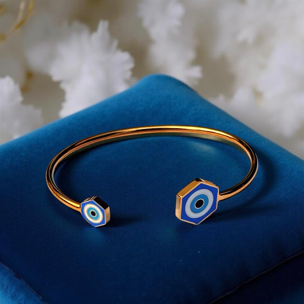 Bracelet "Aura" doré bleu