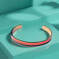 Bracelet "bicolore" doré marron orange