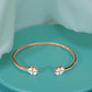 Bracelet "Trèfle à 4 coeurs" émaillé blanc