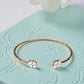 Bracelet "Trèfle à 4 coeurs" émaillé blanc