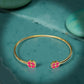 Bracelet "Trèfle"  rose