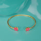 Bracelet "Trèfle"  rose