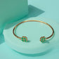 Bracelet "Trèfle" doré vert