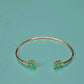 Bracelet "Trèfle" doré vert