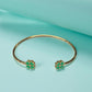 Bracelet "Trèfle" doré vert