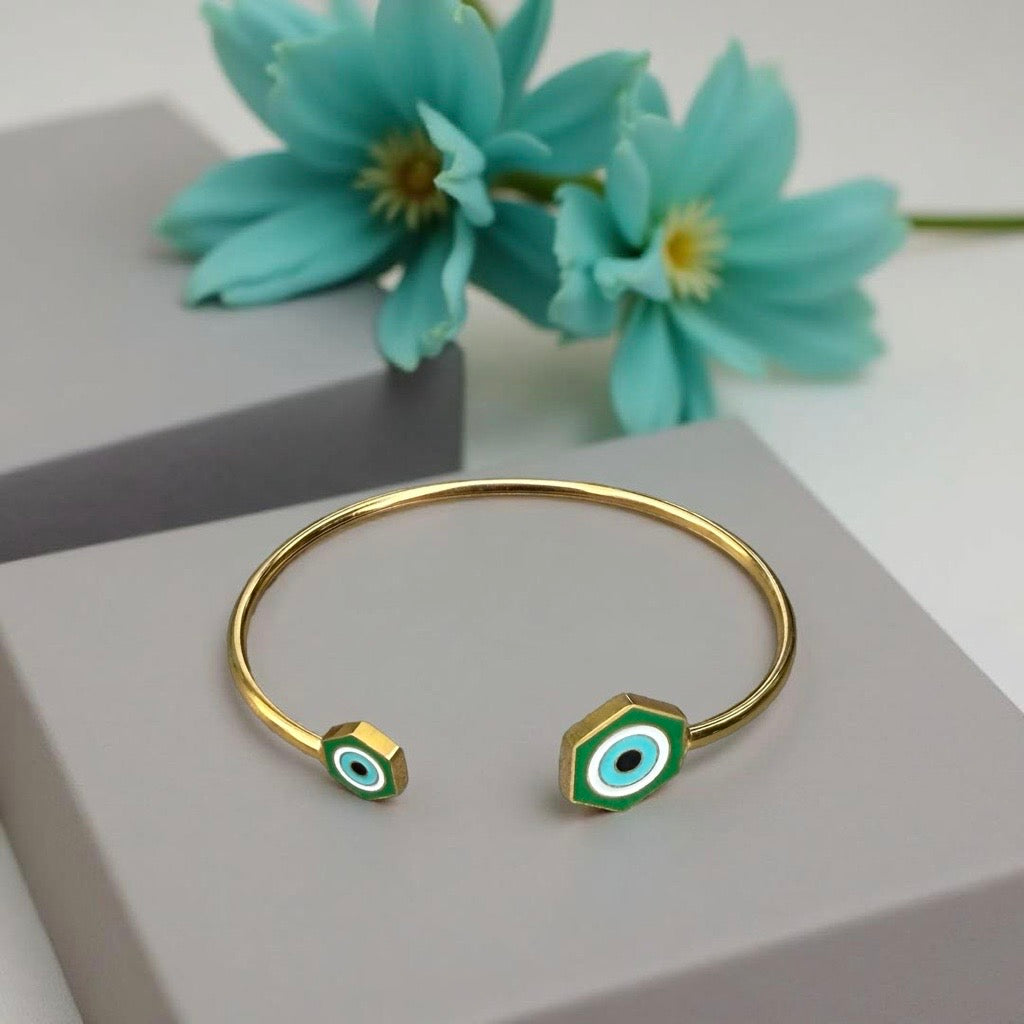 Bracelet "Aura" doré vert