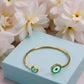 Bracelet "Aura" doré vert