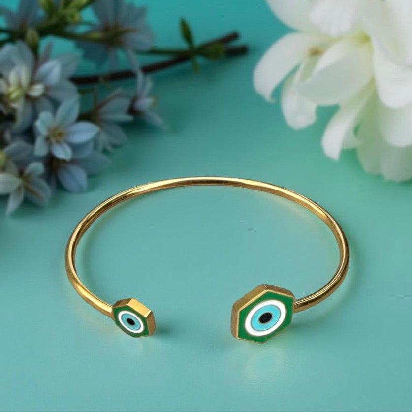 Bracelet "Aura" doré vert