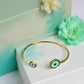 Bracelet "Aura" doré vert