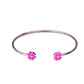 Bracelet "Trèfle à 4 coeurs" émaillé doré rose
