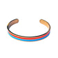 Bracelet  jonc doré turquoise orange