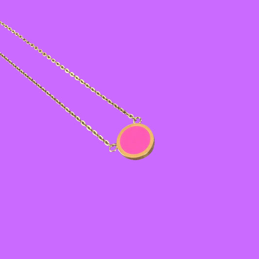 Collier émaillé bicolore