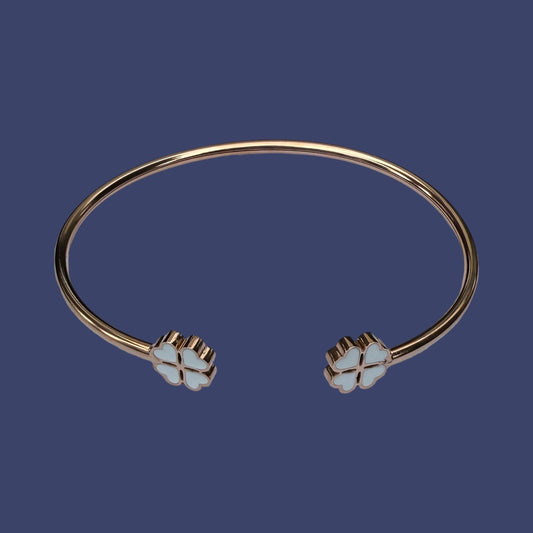 Bracelet "Lucky" émaillé gris + bague