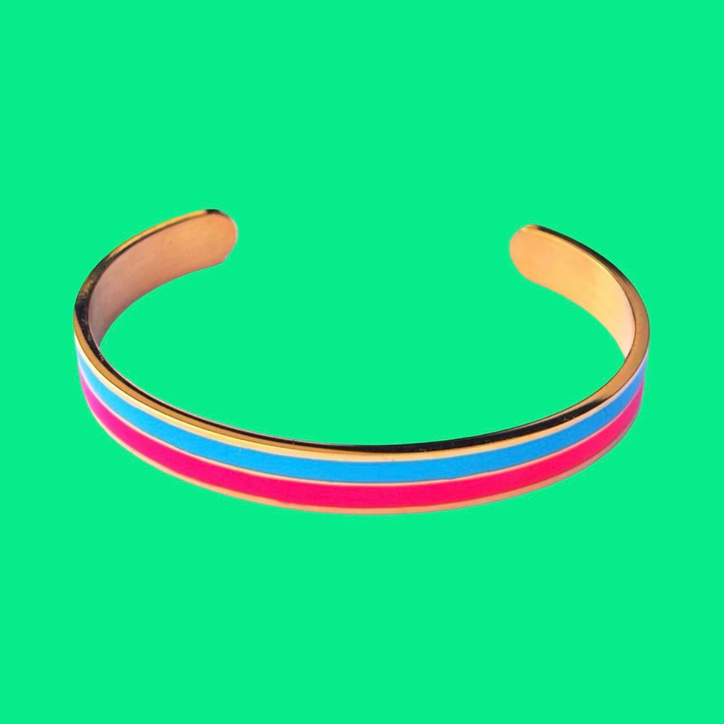 Bracelet "Bicolore" doré rose turquoise