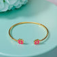 Bracelet "Trèfle"  rose