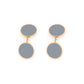 MORA bijoux boutons de manchette ronds en or 18 carats  émaillés rgris, montés sur une chaînette forçat. Disponibles dans d'autres couleurs.
