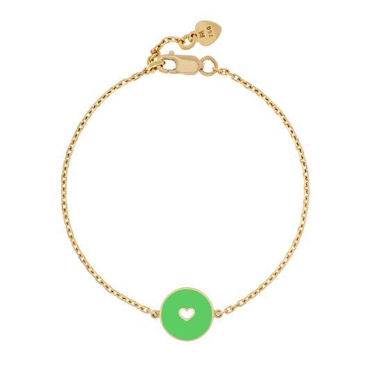 Bracelet : Petit Coeur Reversible | Or 18 carats