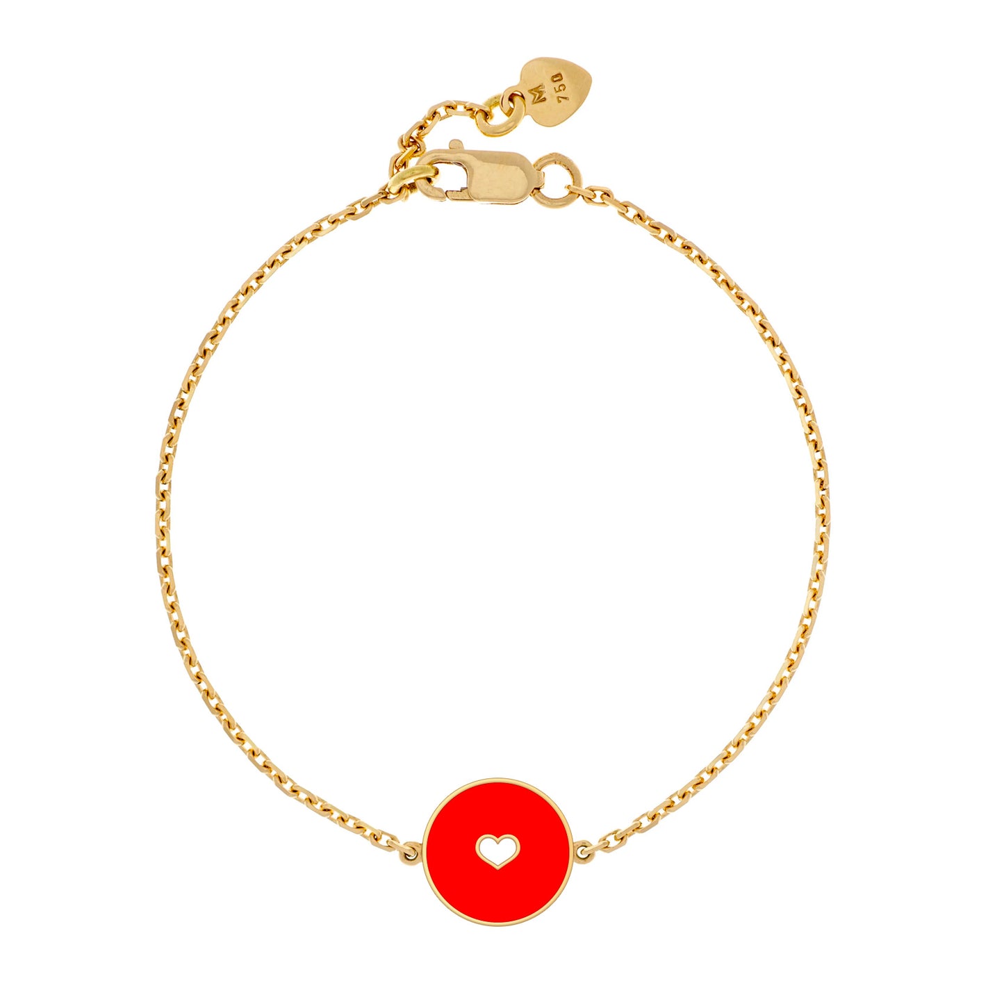 Bracelet : Petit Coeur Noël Reverse | Or 18 carats