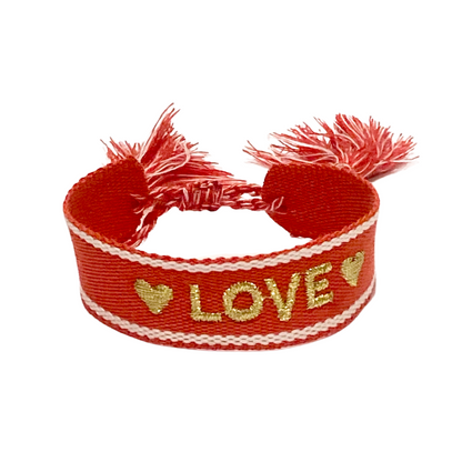 Bracelet Love | tissu brodé